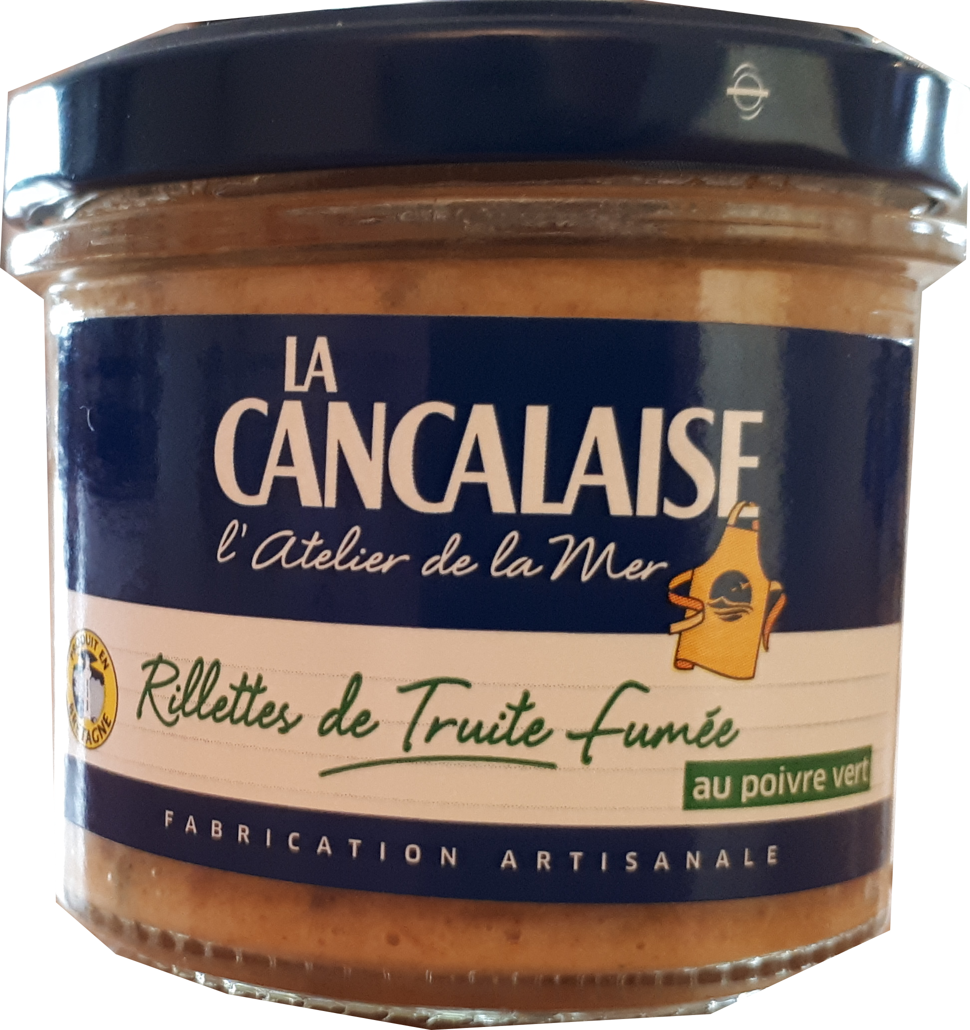 Rillettes de truite fumée au poivre vert