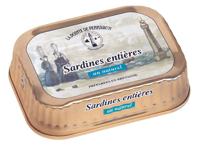 Sardines entières au naturel