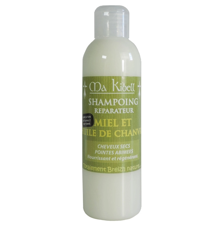 shampoing réparateur miel et huile de chanvre